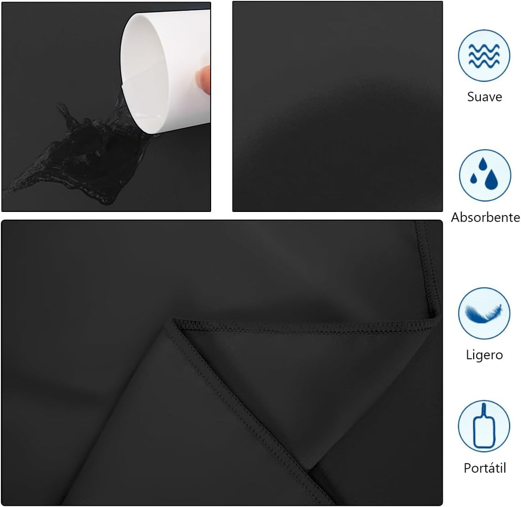 DQST Toalla Microfibra Secado Rápido 3 Pack, Toalla de Viaje Portatil