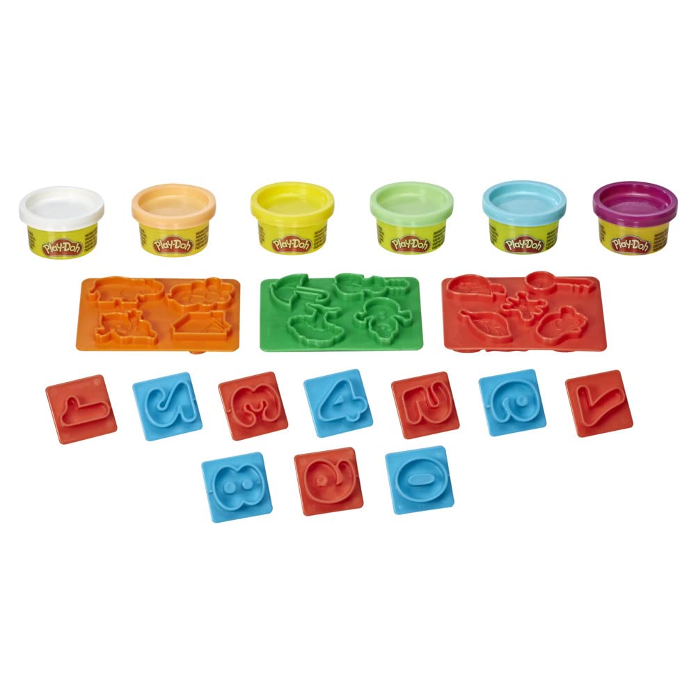 Play-Doh Set de Letras ABC – 26 Sellos + 6 Colores de Plastilina | Aprende Jugando