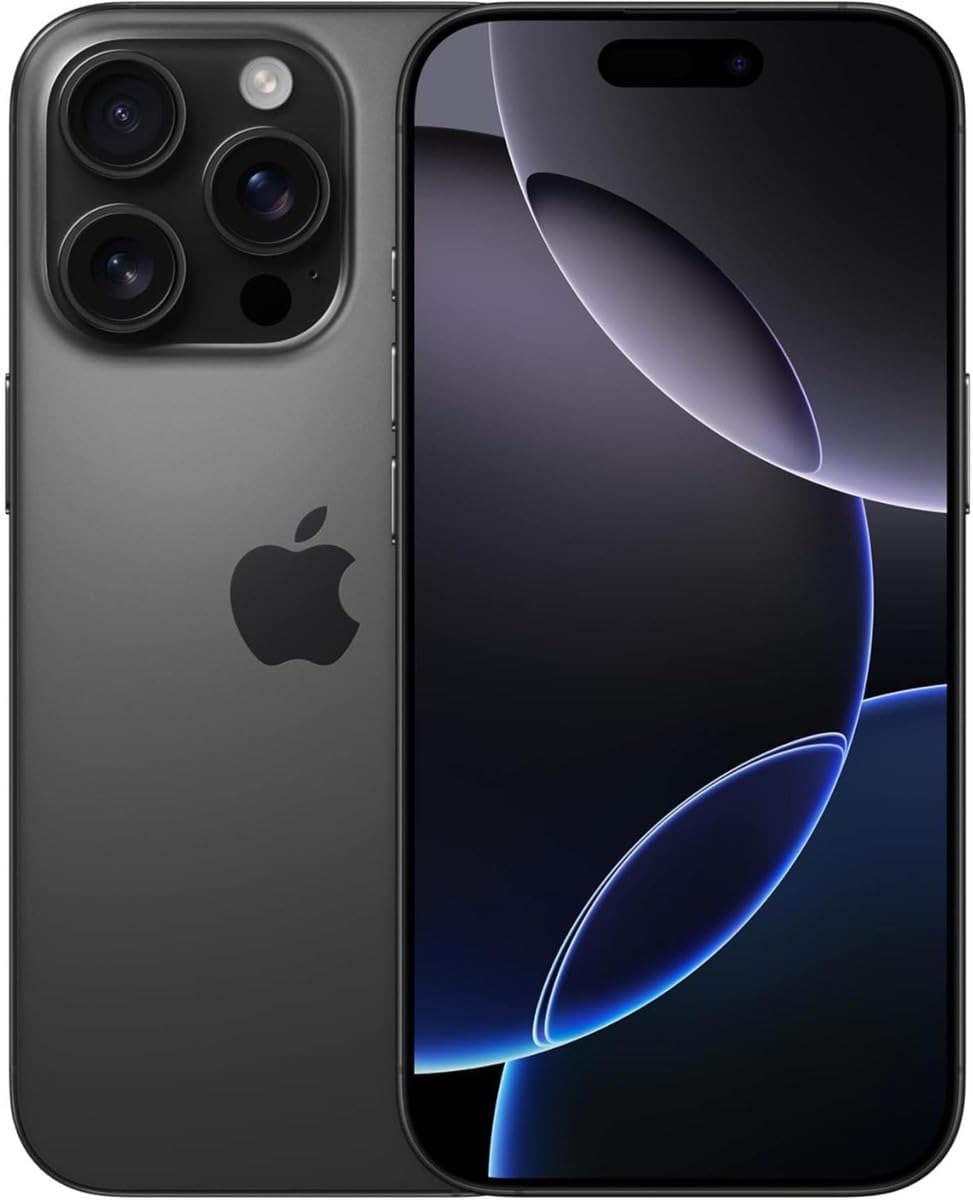 Apple iPhone 16 Pro 128GB Titanio Negro Desbloqueado (Reacondicionado) Esim