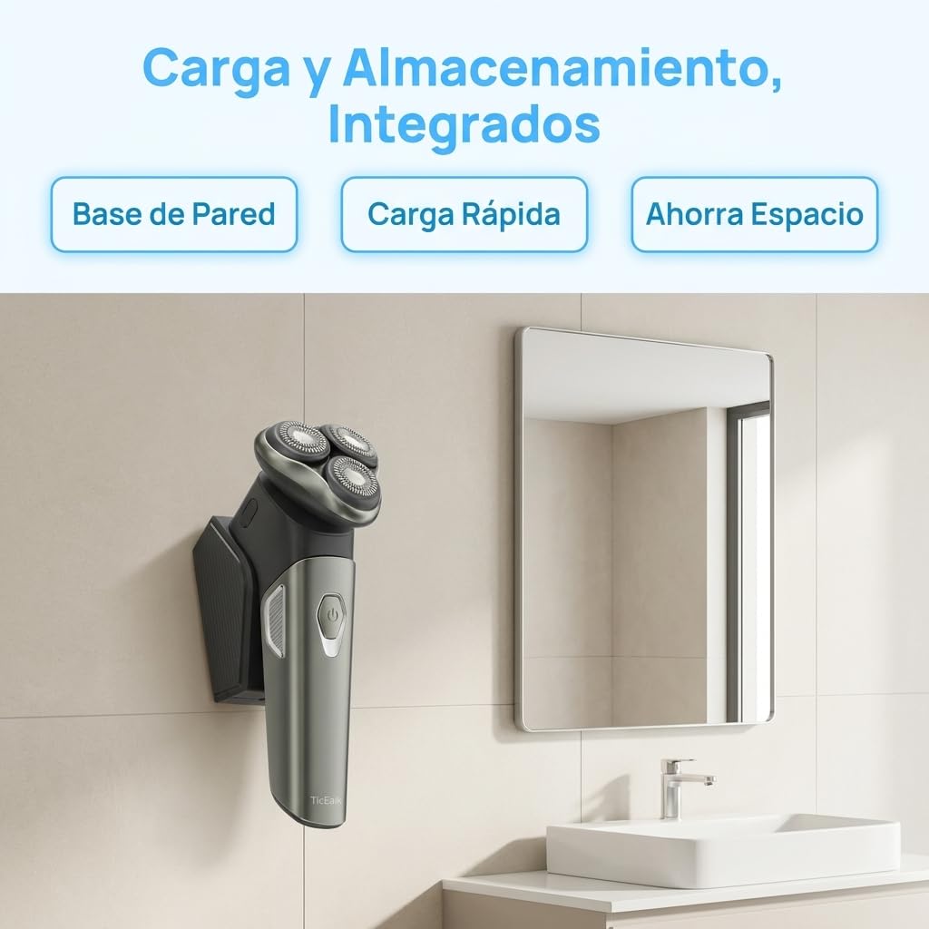 Afeitadora Eléctrica,Pantalla LED inteligente Shaver,Totalmente Lavable,Recortadora Barba Multifuncional para Barba, Nariz, Cabello