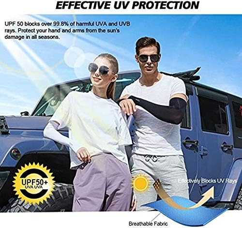 Mangas para Brazos, 3 Par Mangas de Brazo Seda de Hielo, Manga Protectora para Brazo, Mangas de Protección UV Protección, Mangas del Brazo Protección, para Andar en Bicicleta, Pescar, Golf