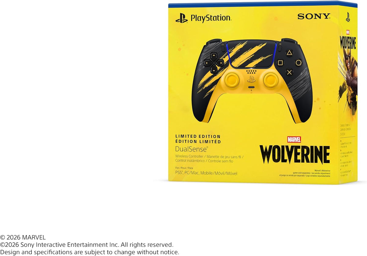 Control Inalámbrico DualSense Edición Limitada Battle Yellow - Marvel's Wolverine
