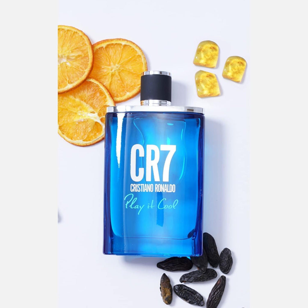 CRISTIANO RONALDO CR7 Play It Cool - Mezcla de cítricos brillantes y notas aromáticas de fougere, EDT Spray 100 ml