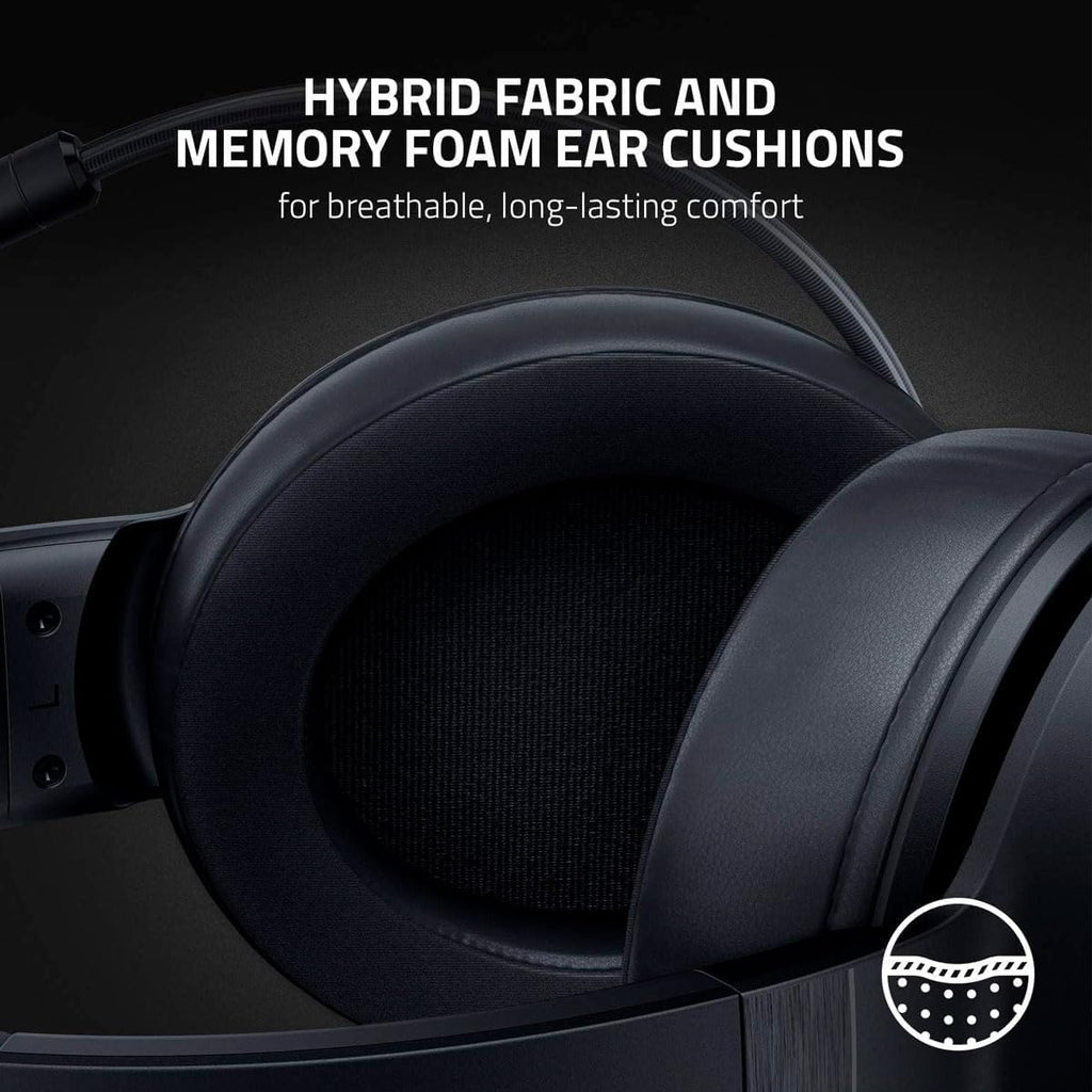 Razer Kraken V3 X - Auriculares para juegos con cable: sonido envolvente 7.1 - Controladores Triforce de 40 mm - Micrófono cardioide plegable HyperClear - Iluminación Chroma RGB - para PC - Negro