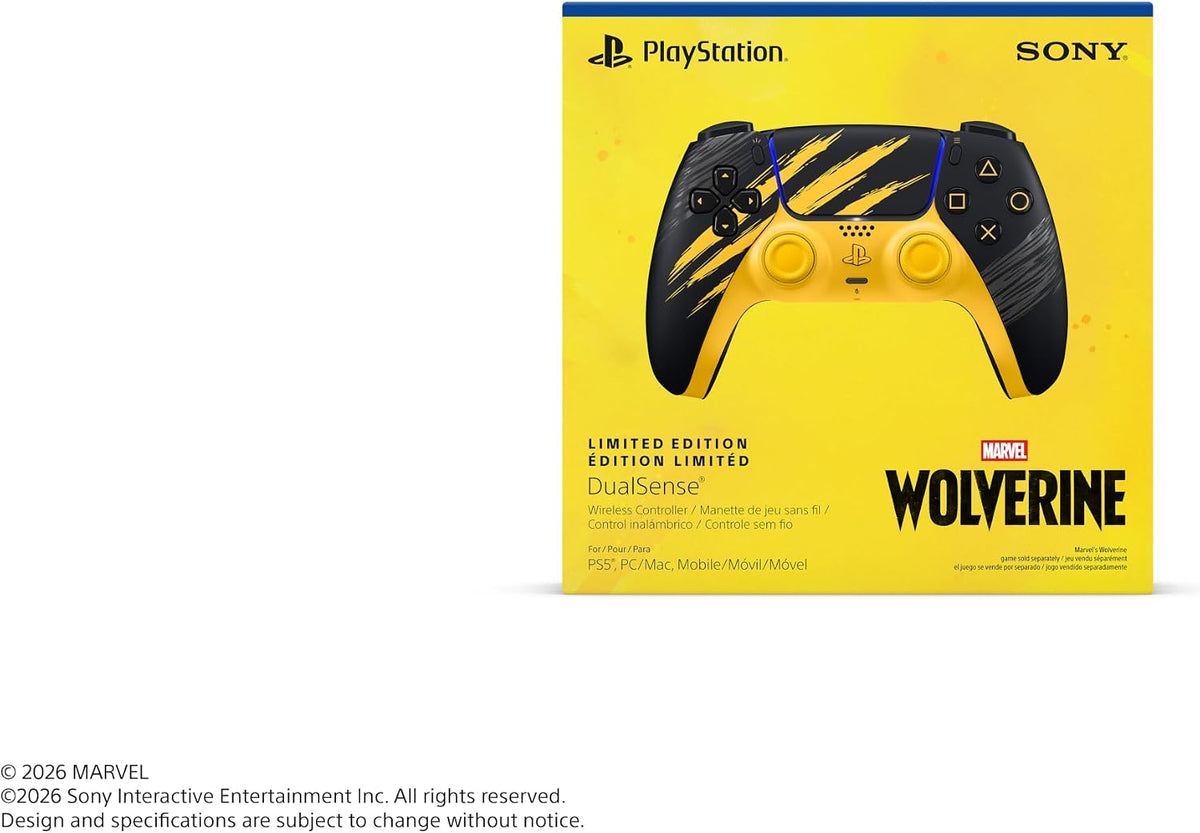 Control Inalámbrico DualSense Edición Limitada Battle Yellow - Marvel's Wolverine