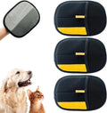 Guante de aseo para mascotas, guante quitapelo para perros y gatos - Mejorado, reutilizable y con electrostaticidad, eliminador de pelo para ropa, sofás, alfombras y asientos de coche (3 unidades)
