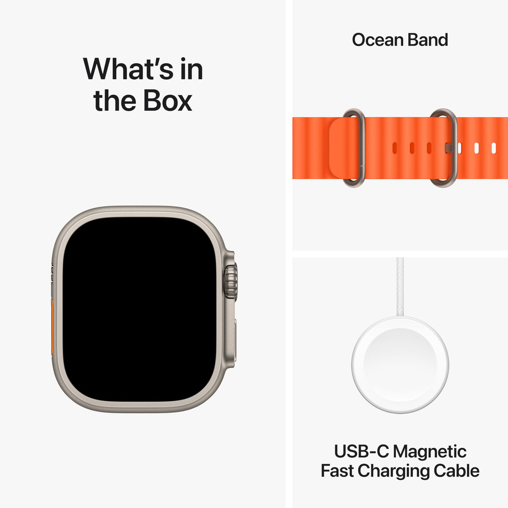 Apple Watch Ultra 2 (GPS + Cellular, 49 mm) - Caja de titanio con correa Ocean azul, talla única (Reacondicionado)