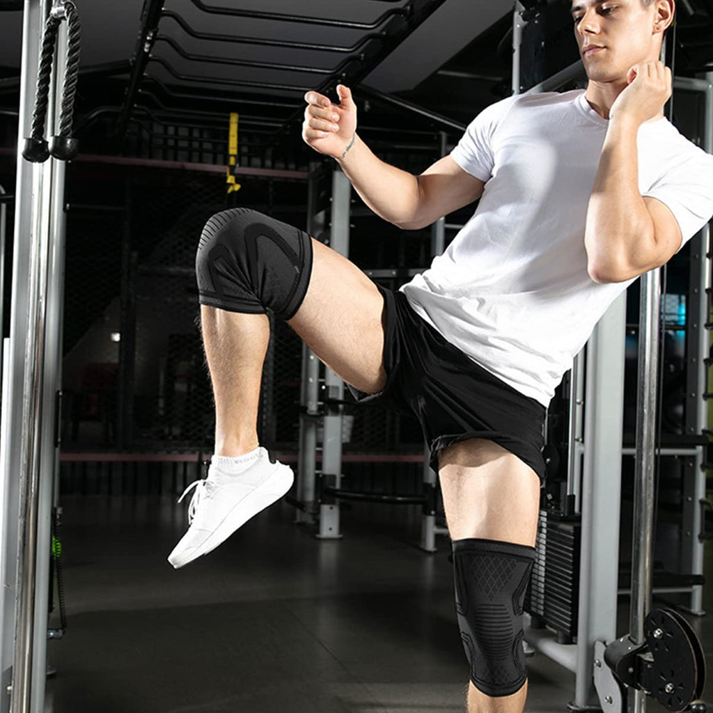 Rodilleras Deportivas DQST – Soporte Antideslizante Elástico | Gym, Voleibol y Running