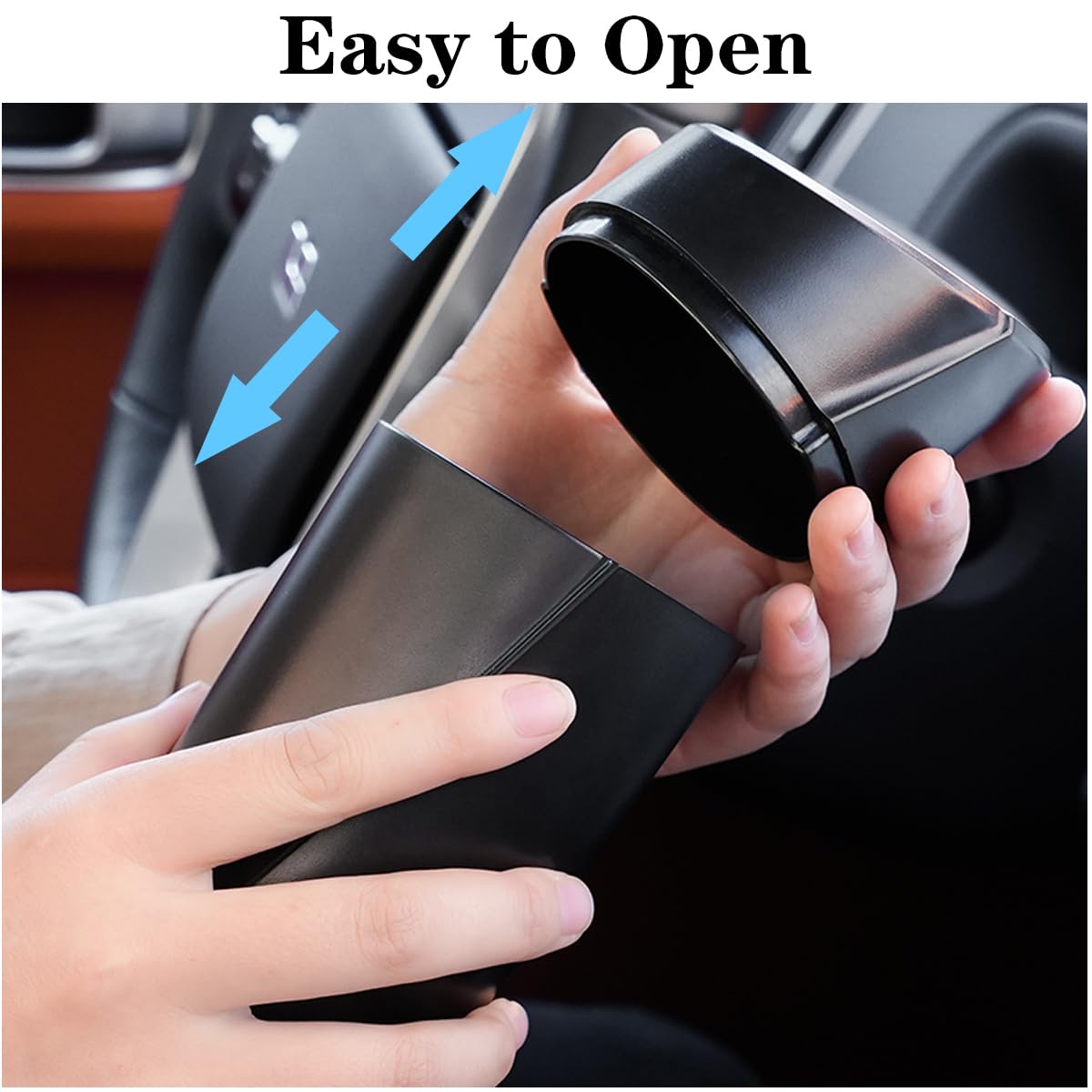 🚗 Bote de Basura para Coche con Tapa — Antiderrames + 20 Bolsas Incluidas
