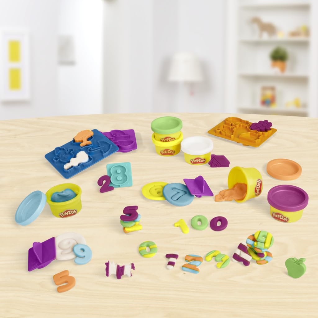 Play-Doh Set de Letras ABC – 26 Sellos + 6 Colores de Plastilina | Aprende Jugando