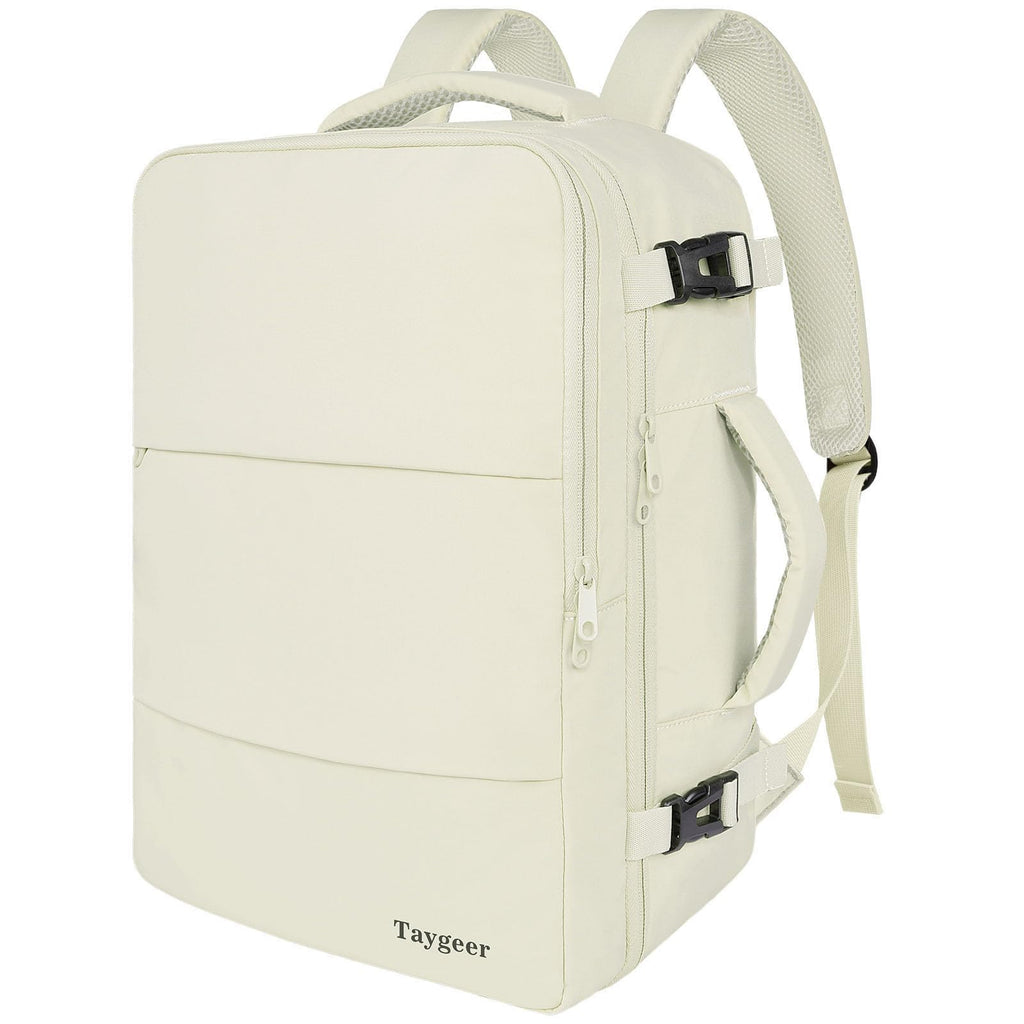 Mochila de viaje Taygeer de 35L, 10 kg para avión, para hombre y mujer, negra