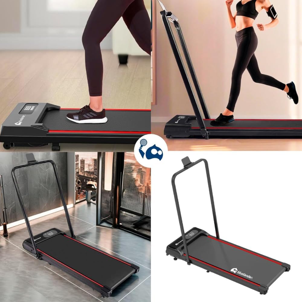 Bluelander Caminadora Eléctrica, Walking Pad con Asa, 100*48*120 cm, 110 V, Pantalla Digital, Caminadora Plegable, 2.5 HP, Portátil, Ideal para Oficina, Hogar, Cinta para Caminar (Walking Pad con Asa)
