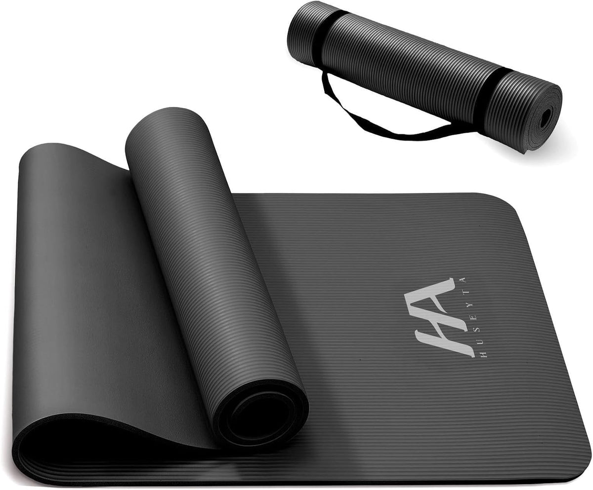 Tapete Yoga,Tapete para Ejercicio Grueso 10 mm, 183x61 cm Antideslizante NBR Pilates, para Yoga,Pilates, Estiramientos y Entrenamiento en Casa o Gimnasio