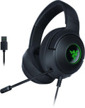 Razer Kraken V3 X - Auriculares para juegos con cable: sonido envolvente 7.1 - Controladores Triforce de 40 mm - Micrófono cardioide plegable HyperClear - Iluminación Chroma RGB - para PC - Negro