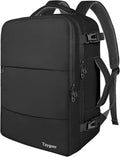 Mochila de viaje Taygeer de 35L, 10 kg para avión, para hombre y mujer, negra