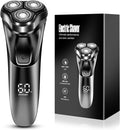 Afeitadora Eléctrica,Pantalla LED inteligente Shaver,Totalmente Lavable,Recortadora Barba Multifuncional para Barba, Nariz, Cabello