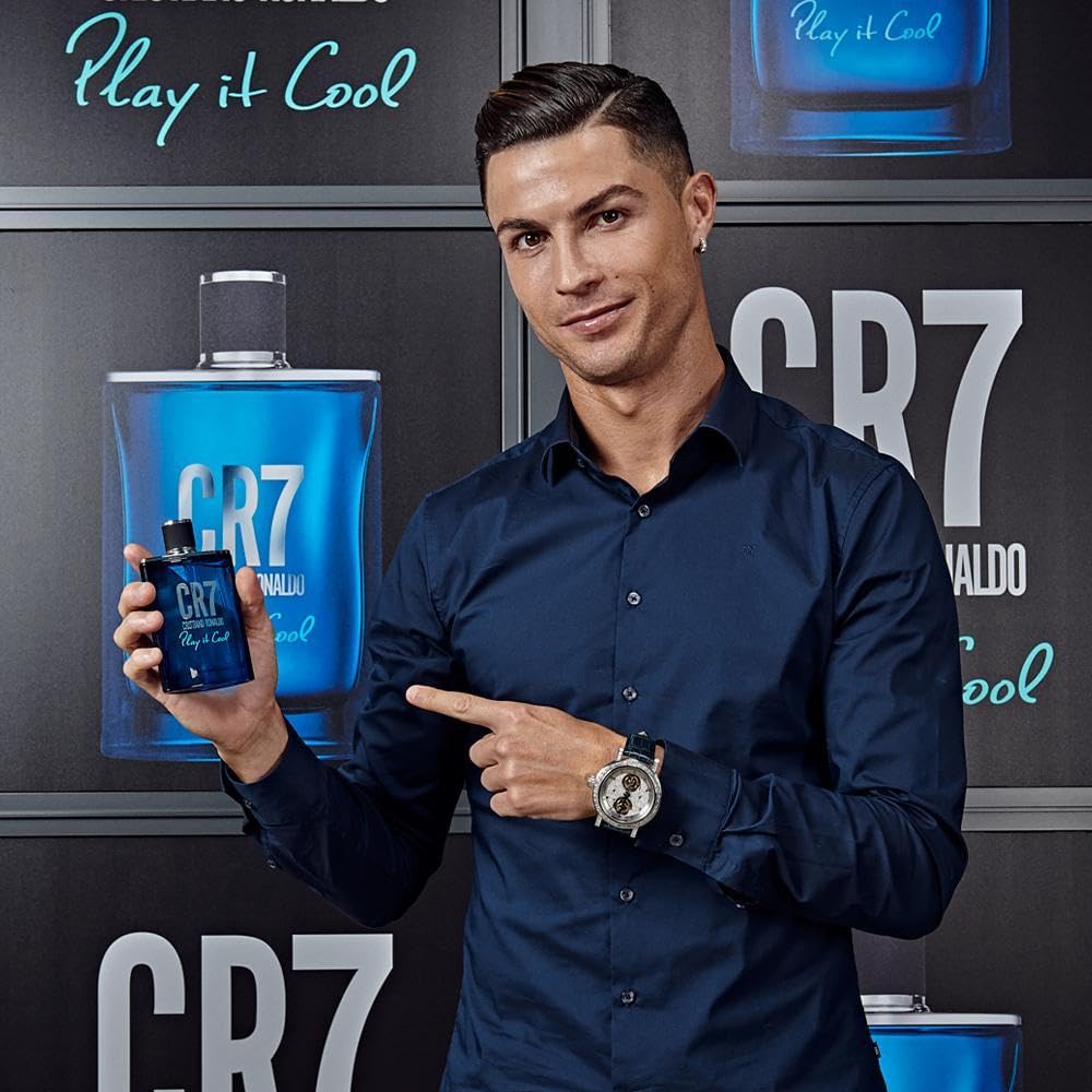 CRISTIANO RONALDO CR7 Play It Cool - Mezcla de cítricos brillantes y notas aromáticas de fougere, EDT Spray 100 ml