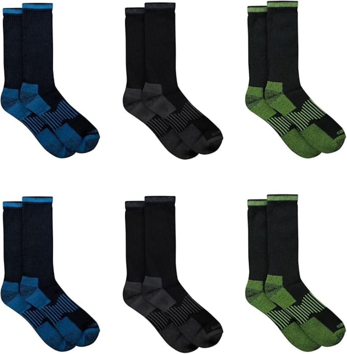 Calcetines Dickies Dri-tech Original para hombre con control de humedad, estilo crew, disponibles en tallas M-XXL (paquetes de 6, 12 y 18 pares)