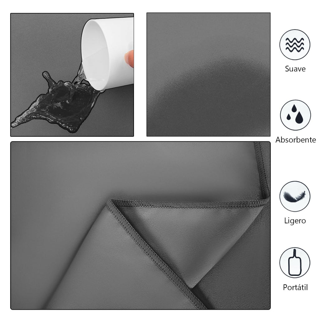 DQST Toalla Microfibra Secado Rápido 3 Pack, Toalla de Viaje Portatil
