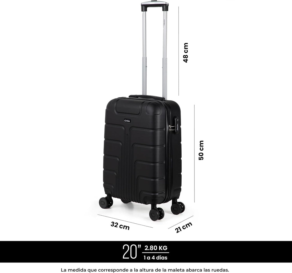 RUMBO Maleta de Cabina de 20 Pulgadas 55 × 40 × 25 con Candado