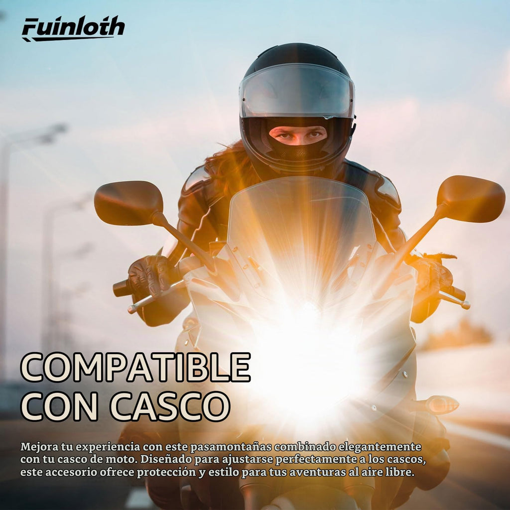 Fuinloth Pasamontañas, Balaclava Protección UV, para Moto y Ciclismo Unisex