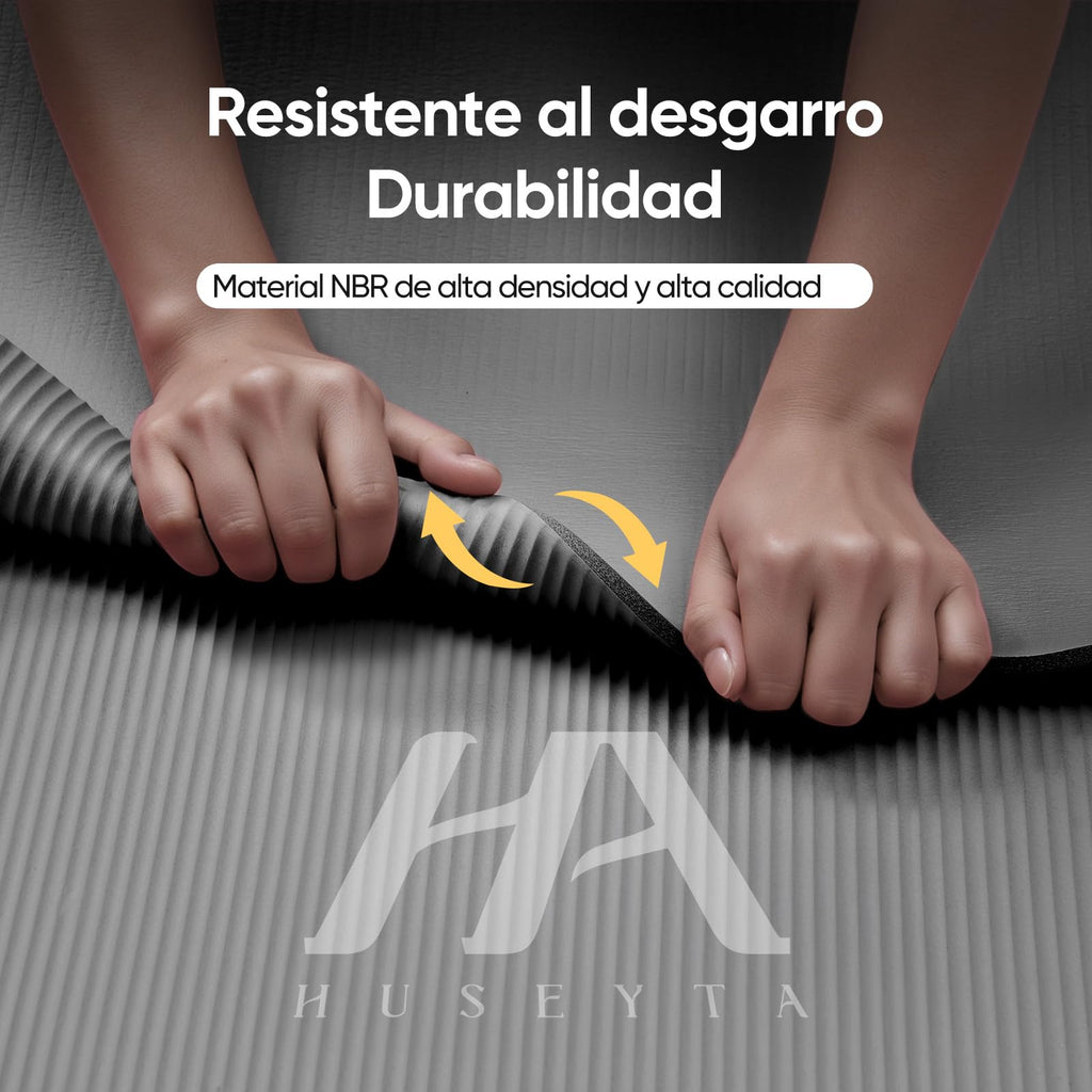 Tapete Yoga,Tapete para Ejercicio Grueso 10 mm, 183x61 cm Antideslizante NBR Pilates, para Yoga,Pilates, Estiramientos y Entrenamiento en Casa o Gimnasio