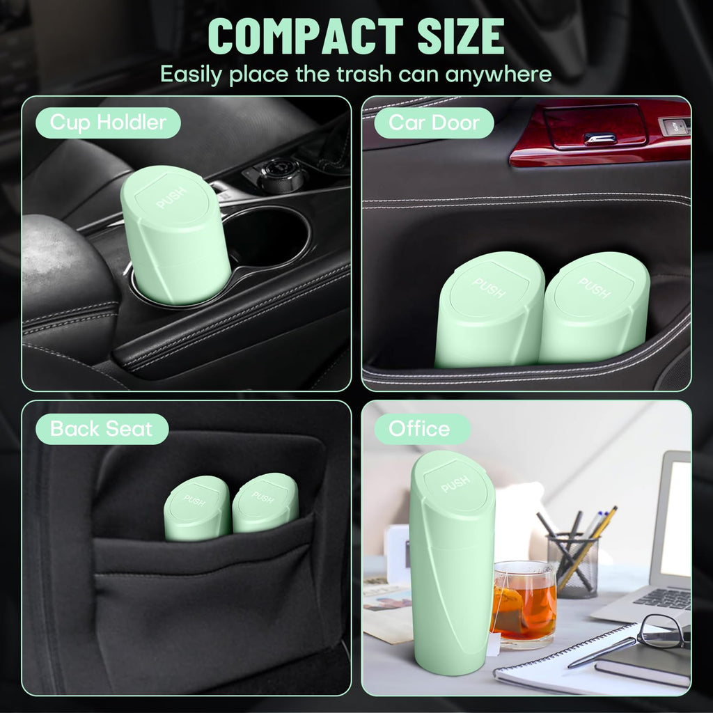 🚗 Bote de Basura para Coche con Tapa — Antiderrames + 20 Bolsas Incluidas