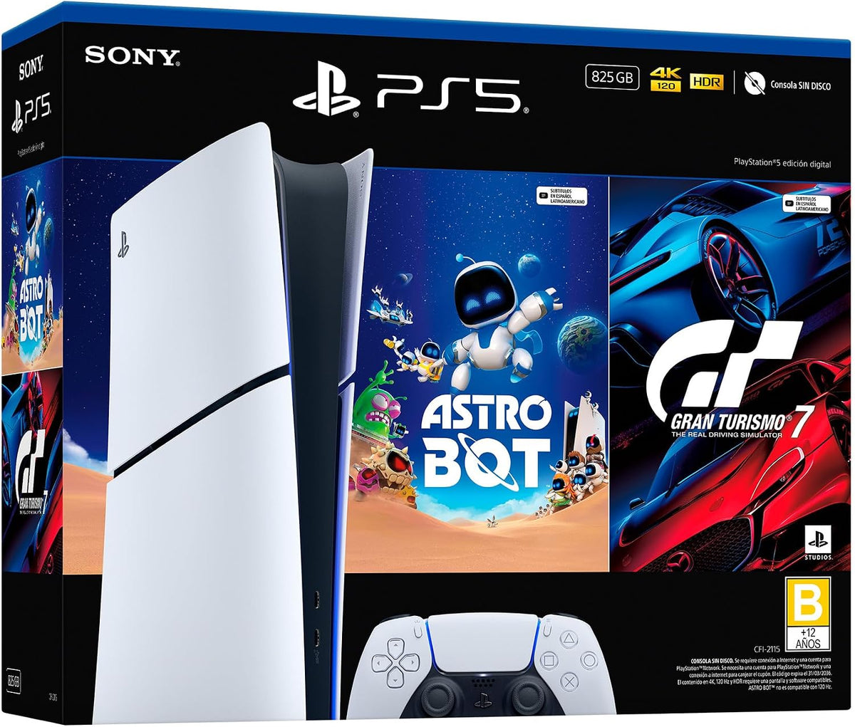 Consola PlayStation 5 Digital 825 GB | ASTRO BOT + Gran Turismo 7