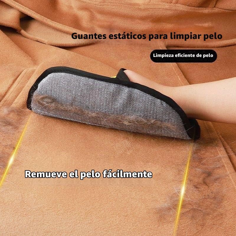 Guante de aseo para mascotas, guante quitapelo para perros y gatos - Mejorado, reutilizable y con electrostaticidad, eliminador de pelo para ropa, sofás, alfombras y asientos de coche (3 unidades)