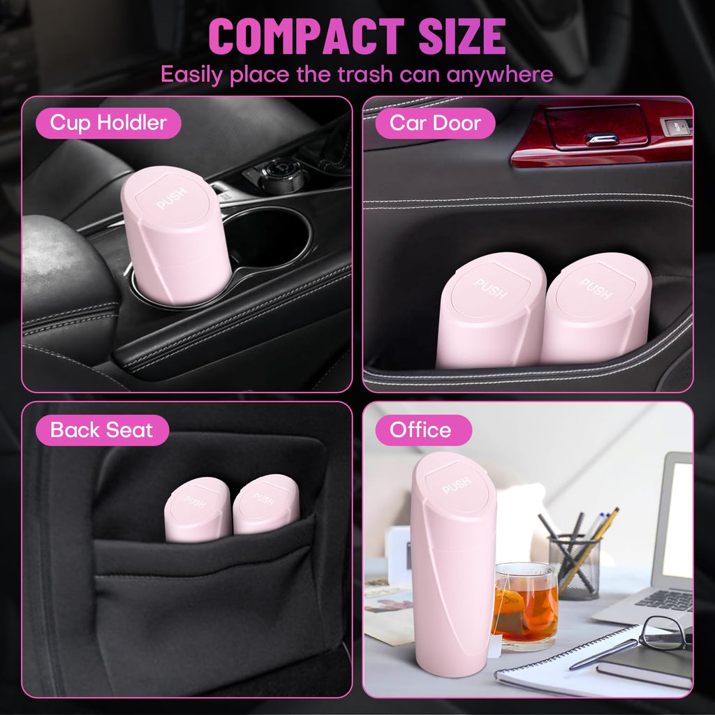 🚗 Bote de Basura para Coche con Tapa — Antiderrames + 20 Bolsas Incluidas