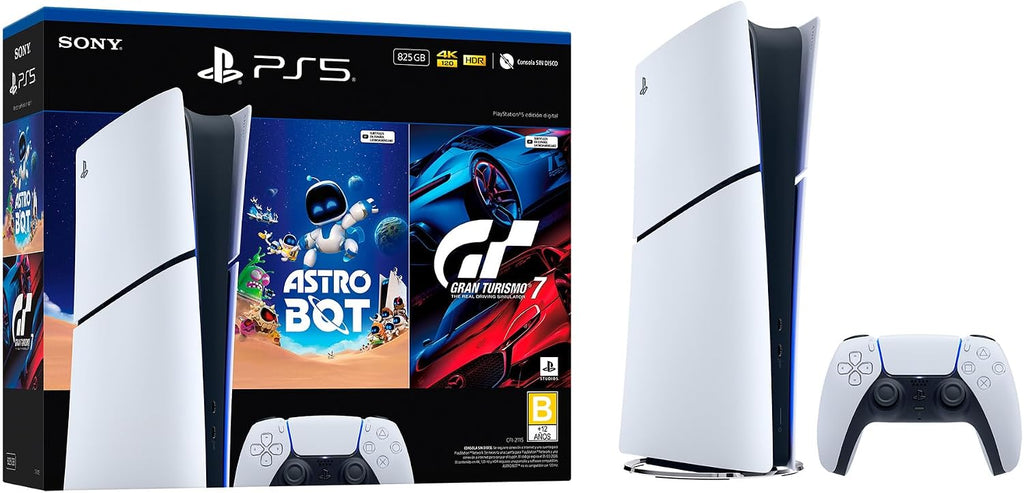 Consola PlayStation 5 Edición Digital de 825 GB: ASTRO BOT y Gran Turismo 7 Modelo PS5DIG-ASTRO - Edición Digital