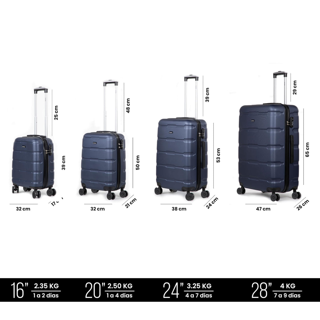 RUMBO Maleta de Cabina de 20 Pulgadas 55 × 40 × 25 con Candado