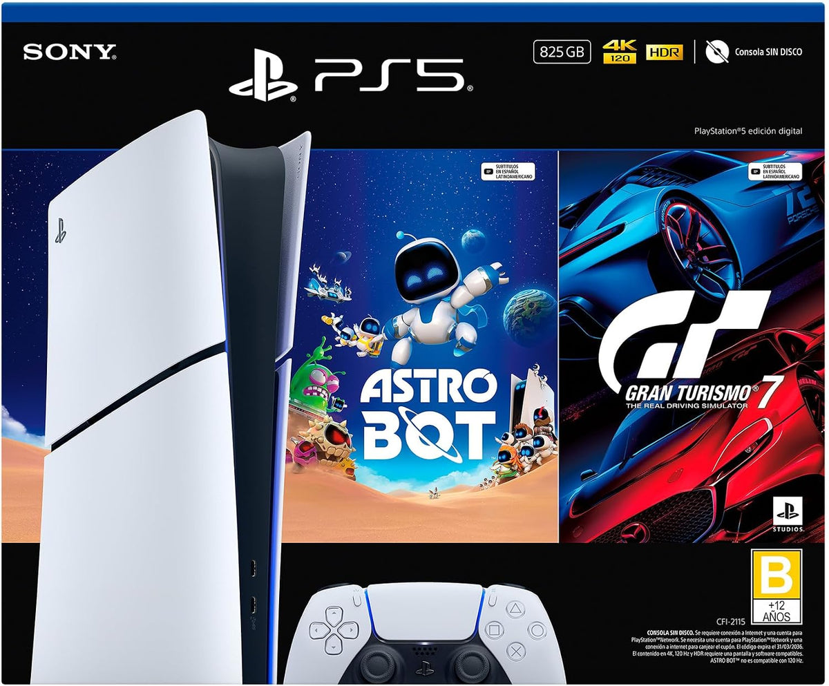 Consola PlayStation 5 Digital 825 GB | ASTRO BOT + Gran Turismo 7