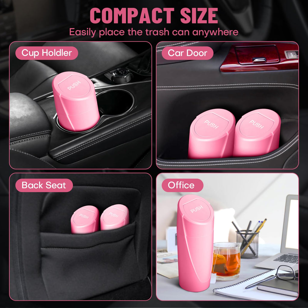 🚗 Bote de Basura para Coche con Tapa — Antiderrames + 20 Bolsas Incluidas