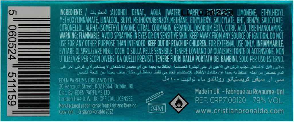 CR7 Origins de Cristiano Ronaldo para hombre - EDT en spray de 1.7 oz