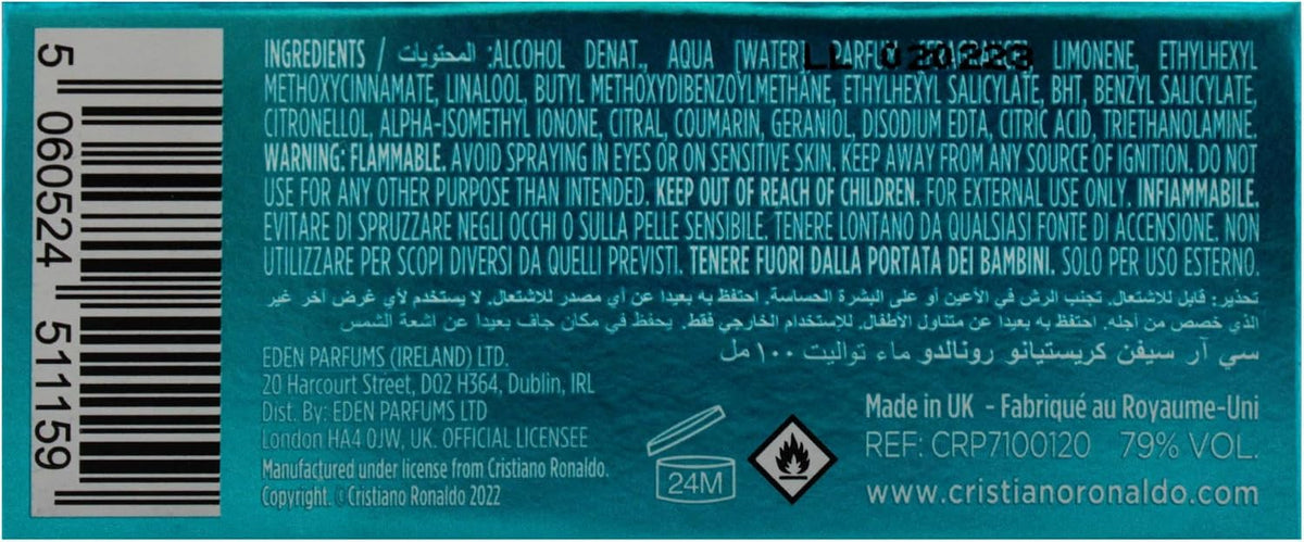 CR7 Origins de Cristiano Ronaldo para hombre - EDT en spray de 1.7 oz