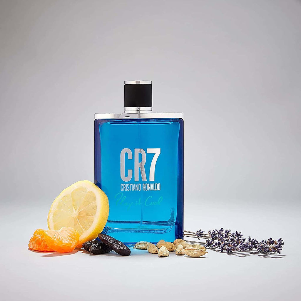 CRISTIANO RONALDO CR7 Play It Cool - Mezcla de cítricos brillantes y notas aromáticas de fougere, EDT Spray 100 ml
