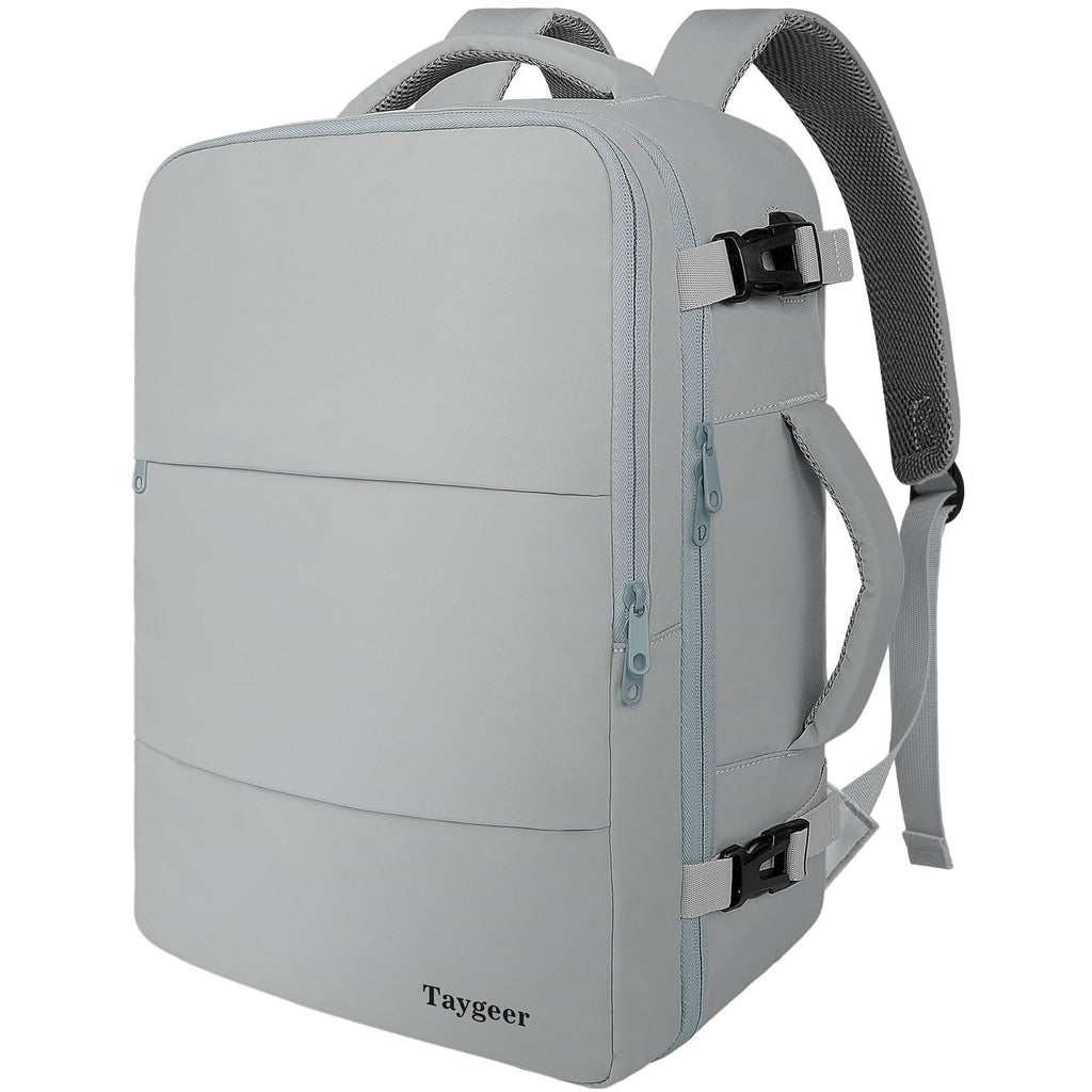 Mochila de viaje Taygeer de 35L, 10 kg para avión, para hombre y mujer, negra