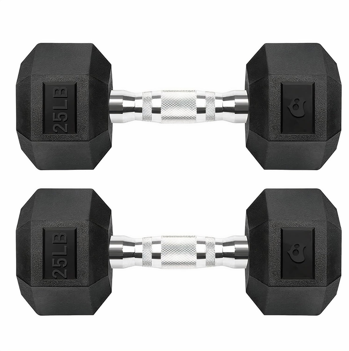 Kit de Mancuernas Bluelander – 5 a 25 lbs con Caucho y Acero | Set Completo para Casa