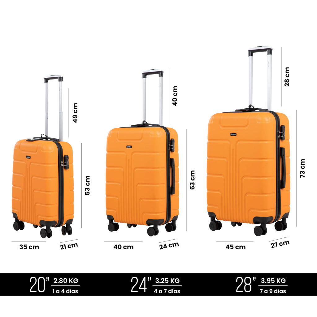 RUMBO Maleta de Cabina de 20 Pulgadas 55 × 40 × 25 con Candado