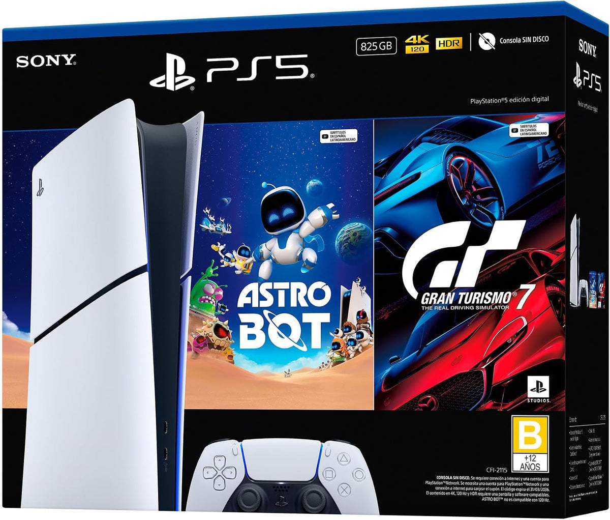 Consola PlayStation 5 Digital 825 GB | ASTRO BOT + Gran Turismo 7