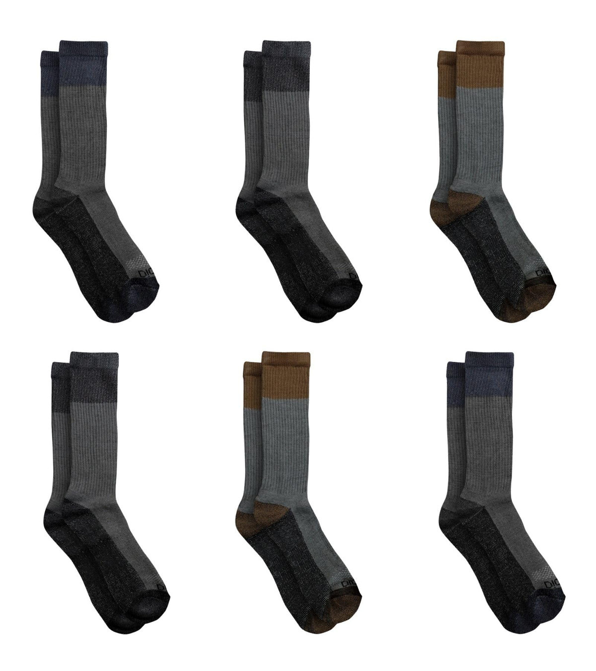 Calcetines Dickies Dri-tech Original para hombre con control de humedad, estilo crew, disponibles en tallas M-XXL (paquetes de 6, 12 y 18 pares)
