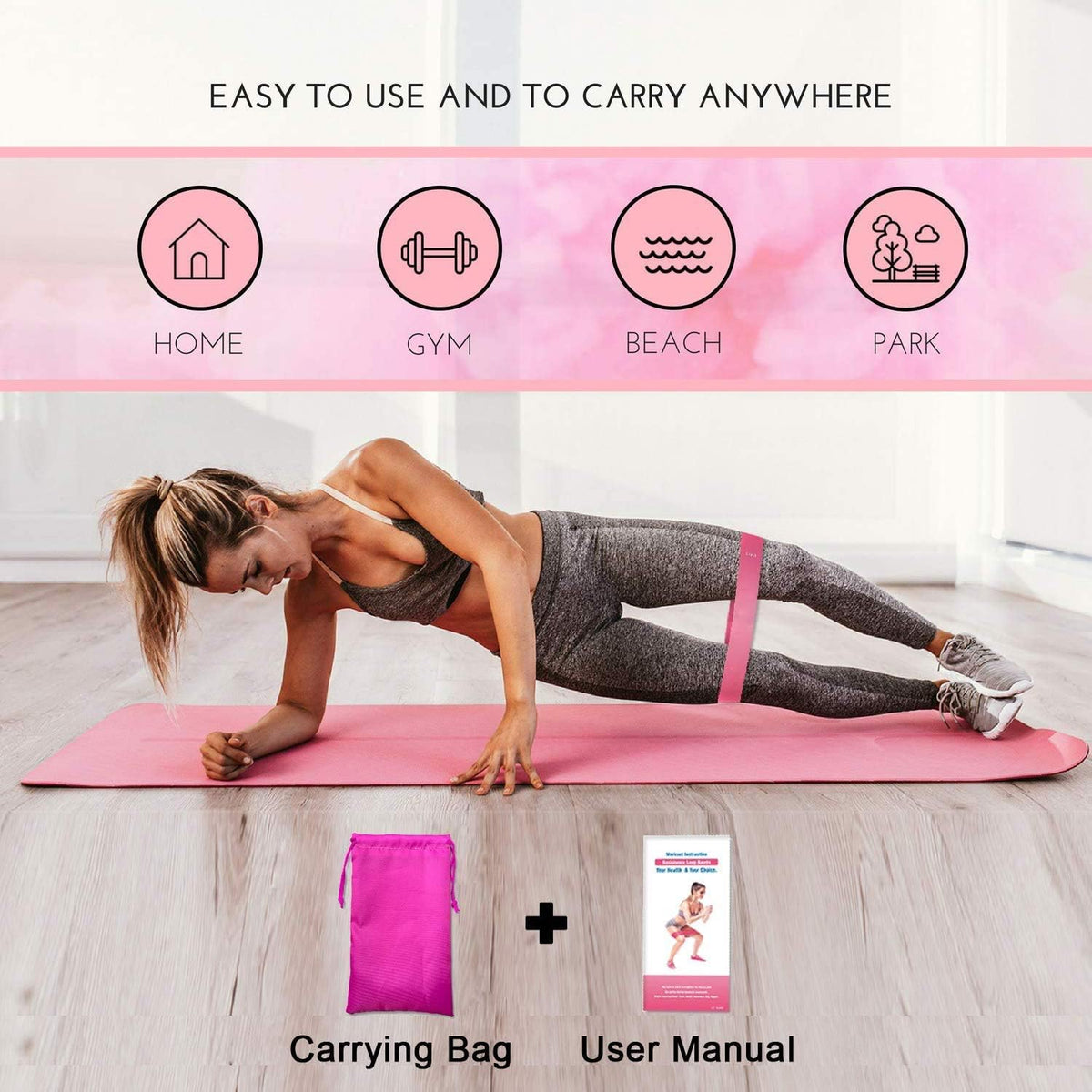 Bandas De Resistencia Elásticas con 5 Niveles Ejercicios Cintas Elasticas Fitness de Látex Natural, Bandas Elasticas Musculacion para para Yoga, Pilates, Crossfit, Estiramientos