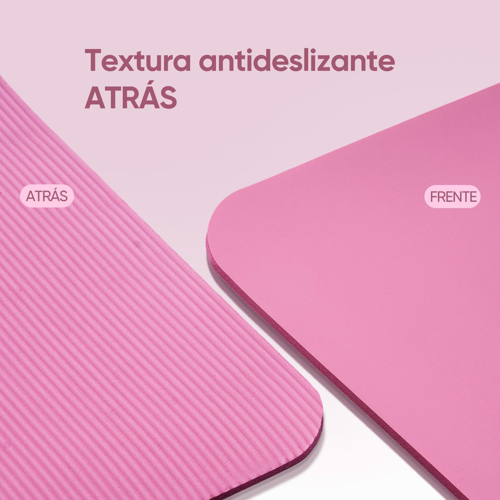 Tapete Yoga,Tapete para Ejercicio Grueso 10 mm, 183x61 cm Antideslizante NBR Pilates, para Yoga,Pilates, Estiramientos y Entrenamiento en Casa o Gimnasio