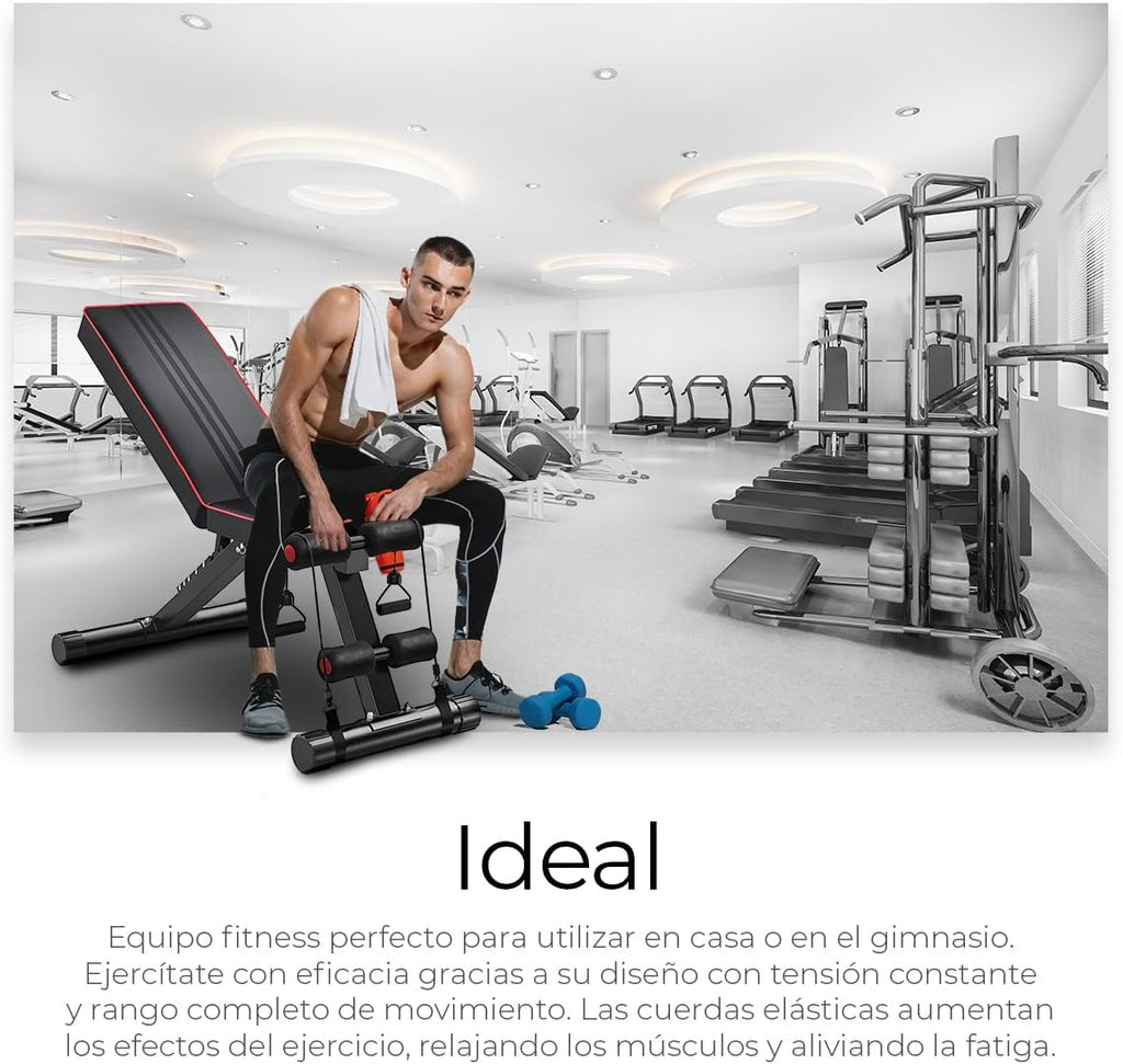 Banco de Pesas Ajustable Raganet 7 Posiciones – Plegable hasta 250 kg | Incluye 2 Ligas