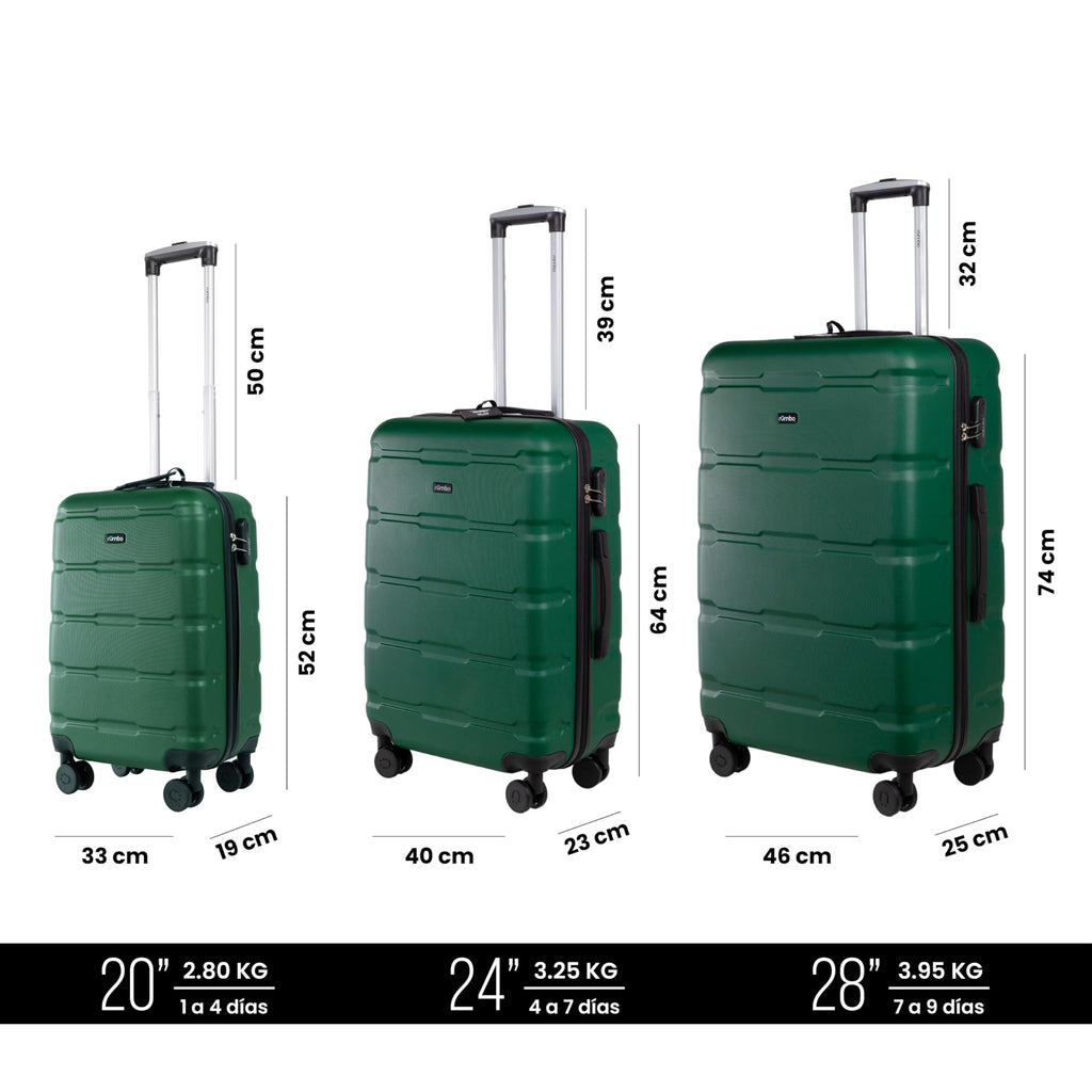 RUMBO Maleta de Cabina de 20 Pulgadas 55 × 40 × 25 con Candado