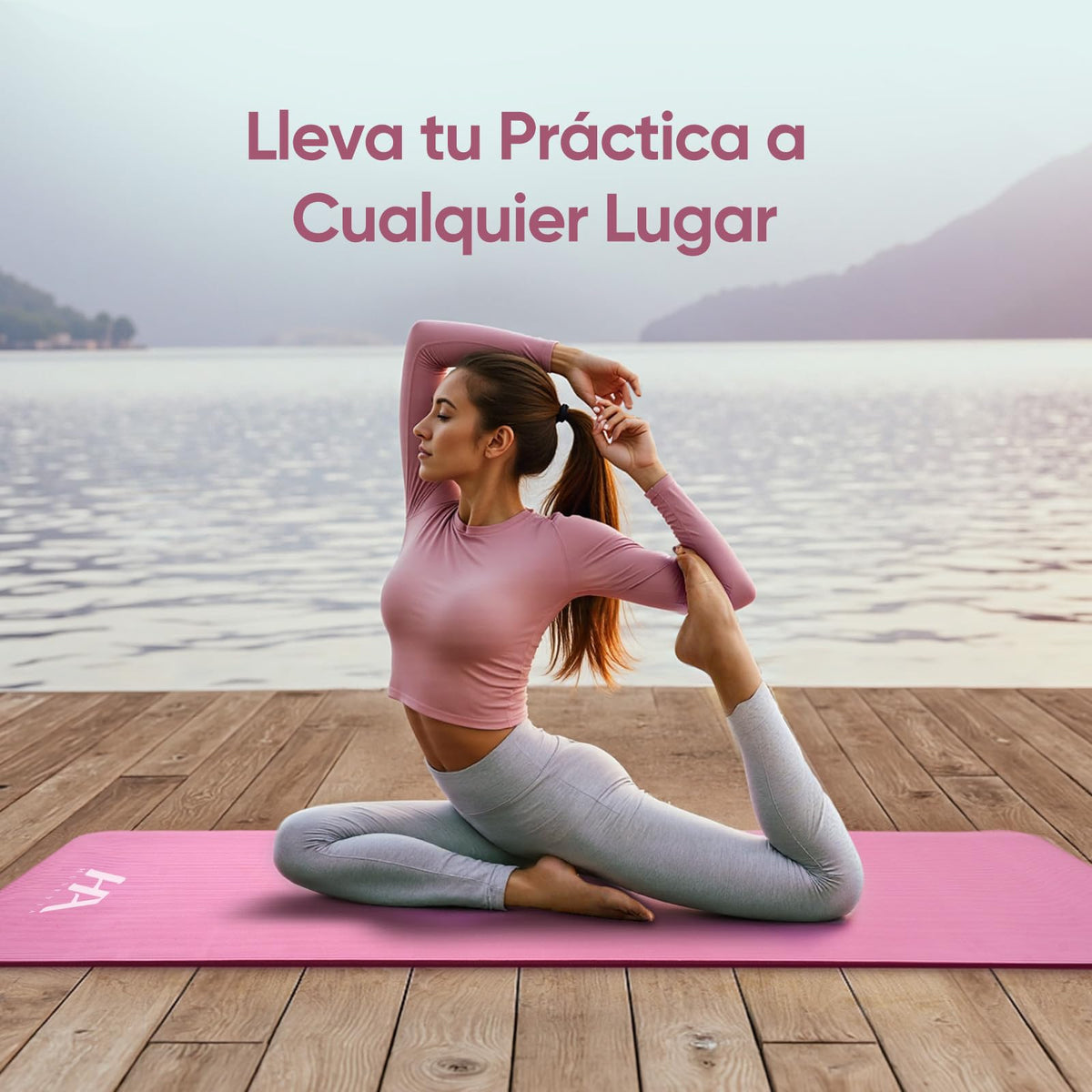 Tapete Yoga,Tapete para Ejercicio Grueso 10 mm, 183x61 cm Antideslizante NBR Pilates, para Yoga,Pilates, Estiramientos y Entrenamiento en Casa o Gimnasio
