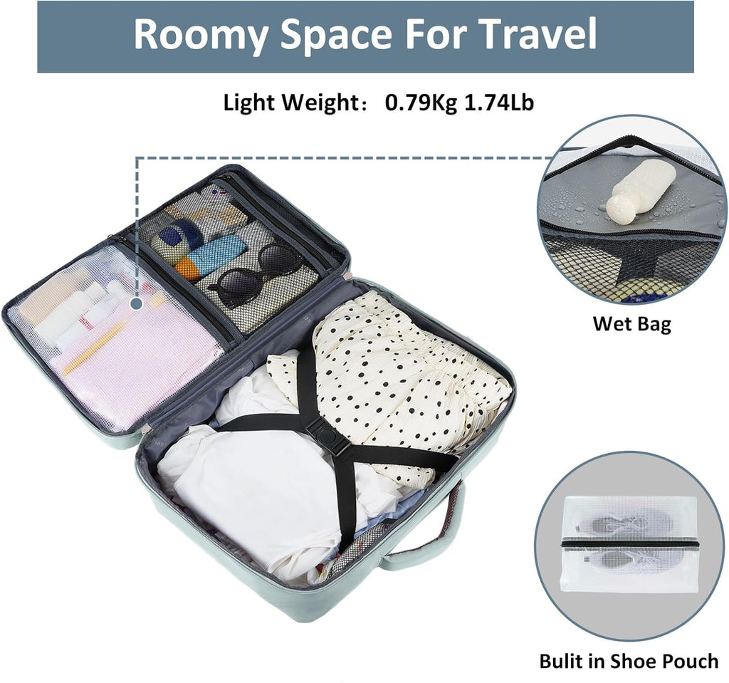 Mochila de viaje Taygeer de 35L, 10 kg para avión, para hombre y mujer, negra