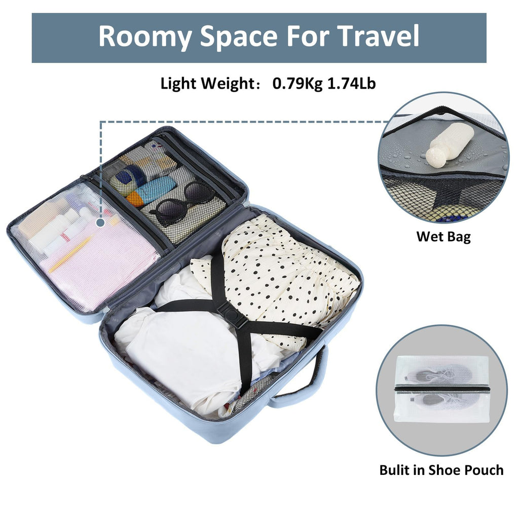 Mochila de viaje Taygeer de 35L, 10 kg para avión, para hombre y mujer, negra