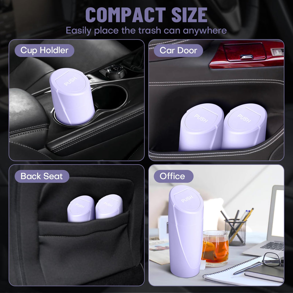🚗 Bote de Basura para Coche con Tapa — Antiderrames + 20 Bolsas Incluidas